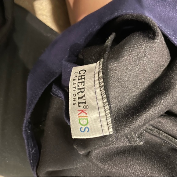 CHERYL Kids navy dress L 12/14 - Picture 3 of 3